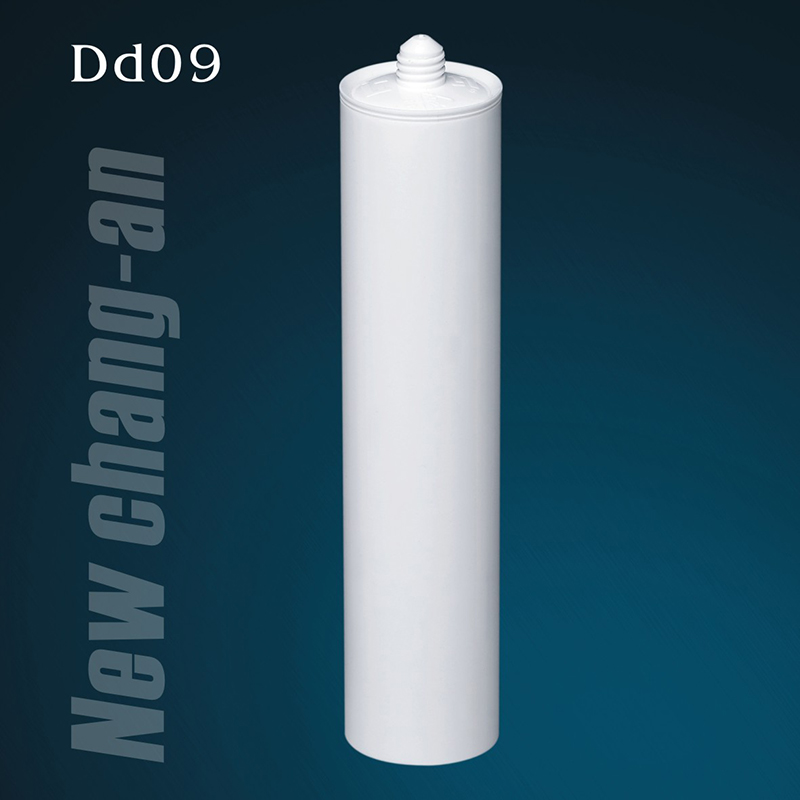 Cartucho vazio de plástico HDPE de 280ml para selante de silicone Dd09